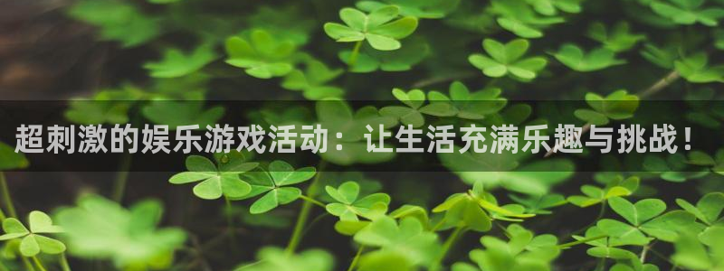 南宫大舞台：超刺激的娱乐游戏活动：让生活充满乐趣与挑战！