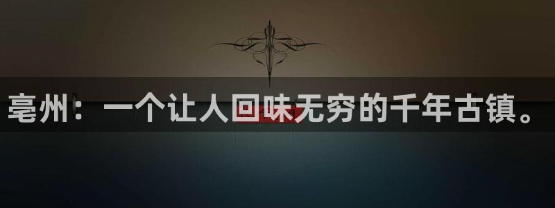 南宫大舞台：亳州：一个让人回味无穷的千年古镇。